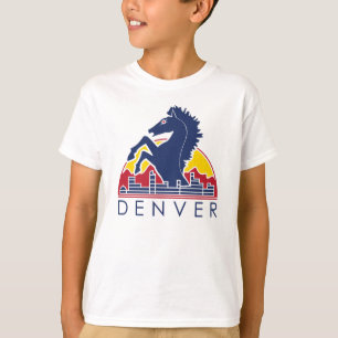 Camiseta Logotipo azul de Denver del caballo