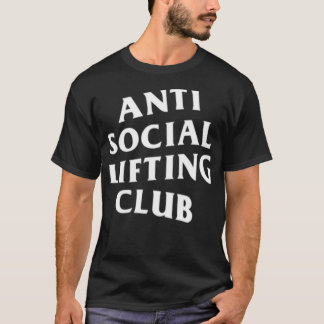 Camiseta Logotipo blanco del club de elevación antisocial (