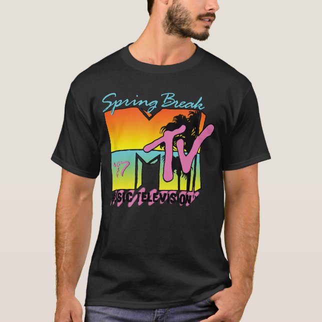 Camiseta Logotipo clásico de MTV Spring Break 87 (Anverso)