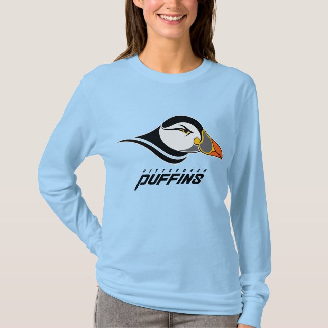 Camiseta Logotipo Clásico de Pittsburgh Puffins (Anverso)