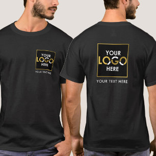 Camiseta Logotipo comercial de doble cara Texto promocional