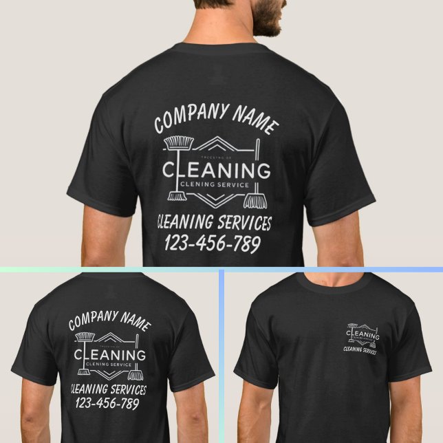 Camiseta Logotipo comercial de servicios de limpieza (Subido por el creador)