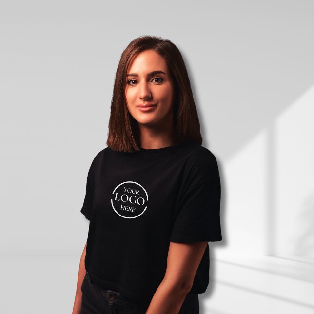 Camiseta Logotipo comercial | Empleadas Personalizados (Business Logo | Custom Employee Female Staff T-Shirt)