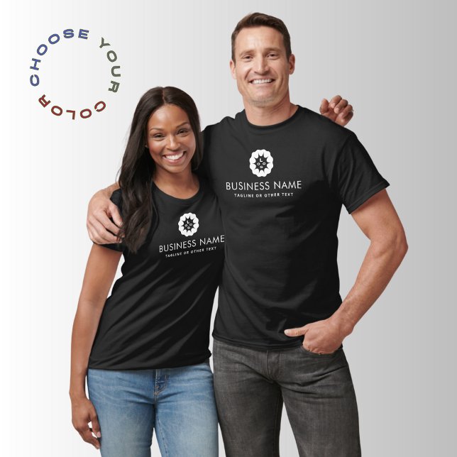 Camiseta Logotipo comercial o icono + nombre de la empresa  (Subido por el creador)