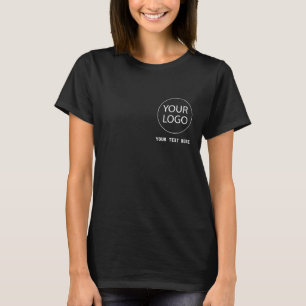 Camiseta Logotipo comercial Personalizado Empleado negro