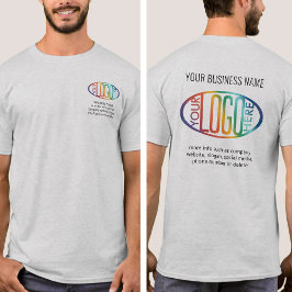 Camiseta Logotipo Comercial Personalizado Parte Delantera y