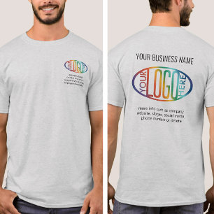 Camiseta Logotipo Comercial Personalizado Parte Delantera y