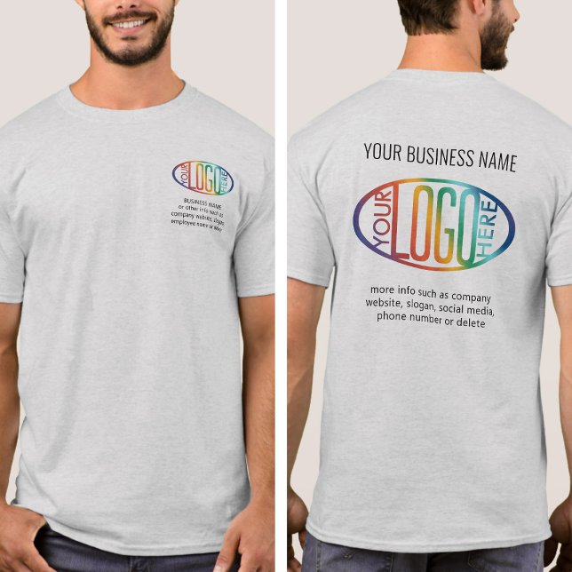 Camiseta Logotipo Comercial Personalizado Parte Delantera y (Subido por el creador)