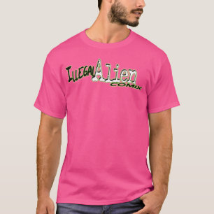 Camiseta Logotipo de Alien Comx Ilegal