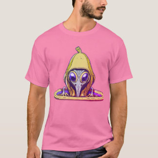 Camiseta Logotipo de alienígenas que comen banana