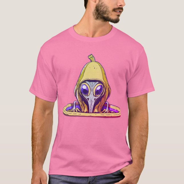 Camiseta Logotipo de alienígenas que comen banana (Anverso)