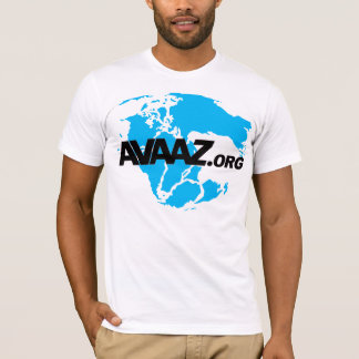 Camiseta logotipo de Avaaz.org y frente negros de Pangea