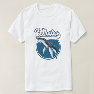 Camiseta Logotipo de ballena de dibujos animados