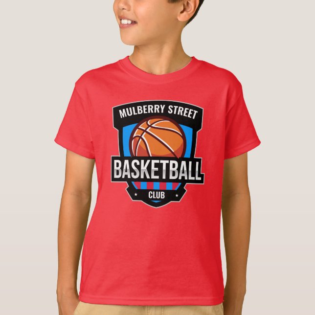 Camiseta Logotipo de baloncesto personalizado (Anverso)