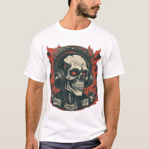 Camiseta logotipo de banda de rock y roll