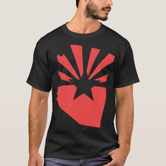 Camiseta Logotipo de bandera estatal Arizona 48 (Anverso)
