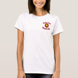 Camiseta Logotipo de bar de la estrella amarilla Martini