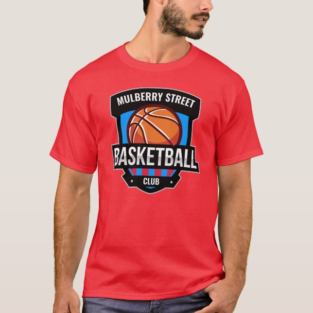 Camiseta Logotipo de básquetbol Personalizado (Anverso)