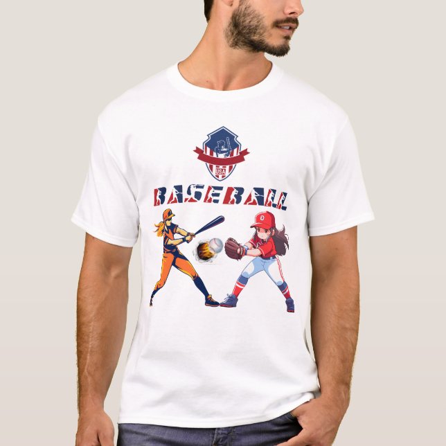 Camiseta Logotipo de béisbol, diseño deportivo Personalizad (Anverso)
