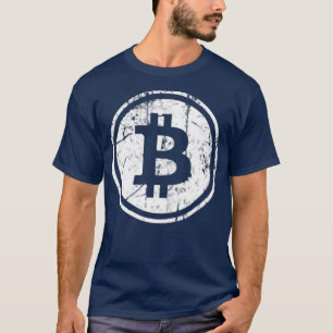 Camiseta Logotipo de bitcoin Minimalista elegante bolsillo
