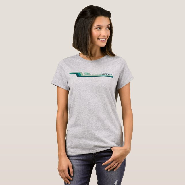 Camiseta logotipo de boneHeads™ Rayas 26 (Anverso completo)
