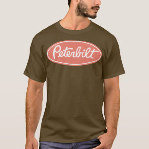 Camiseta logotipo de camiones peterbilts rojos