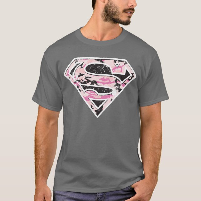 Camiseta Logotipo de camuflaje superchica (Anverso)