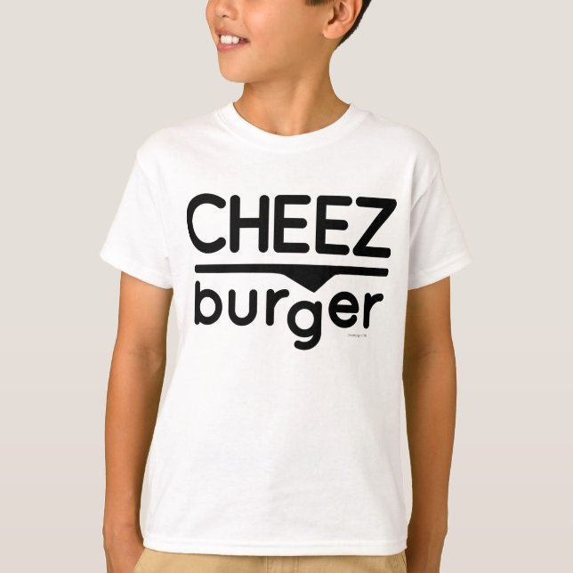 Camiseta Logotipo de Cheezburger (negro) (Anverso)