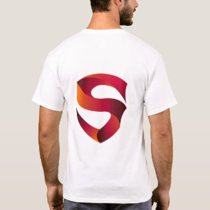 Camiseta Logotipo de cinta degradada S: diseño de monograma