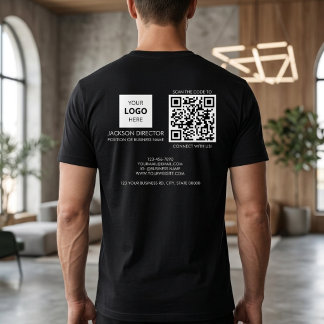 Camiseta Logotipo de código QR personalizado para empresas