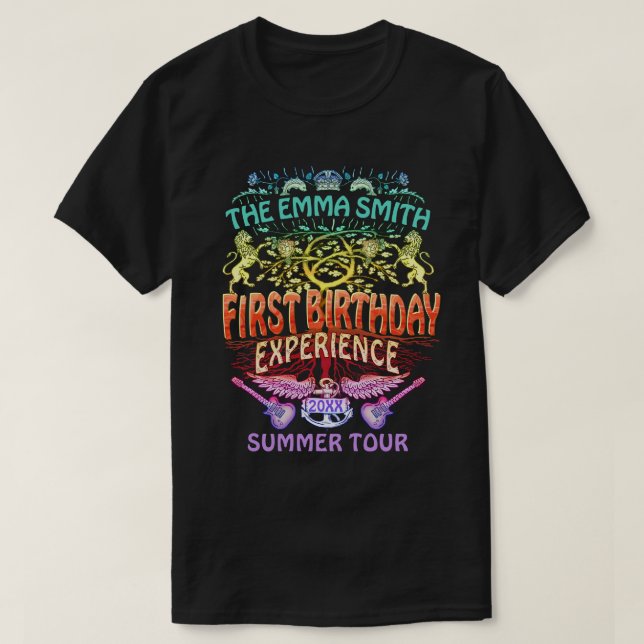 Camiseta Logotipo de concierto de la primera banda de cumpl (Diseño del anverso)
