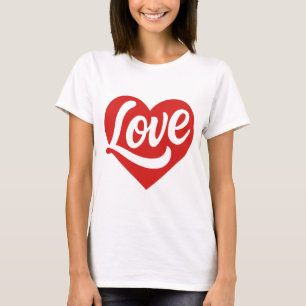 Camiseta Logotipo de corazón de amor – Símbolo romántico ro