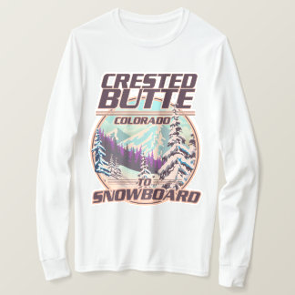 Camiseta logotipo de Crested Butte Colorado Snowboarding