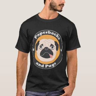 Camiseta logotipo de David Sodergren Paperbacks and Pugs