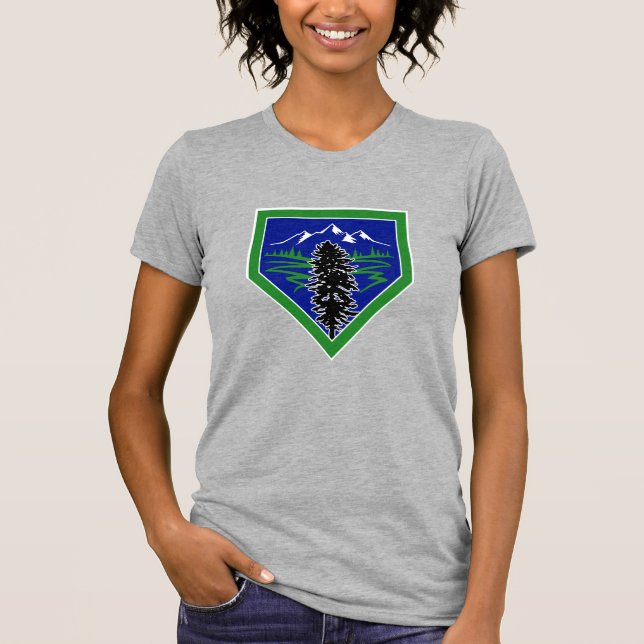 Camiseta Logotipo de Diamante de Cascadia de Béisbol (Anverso)