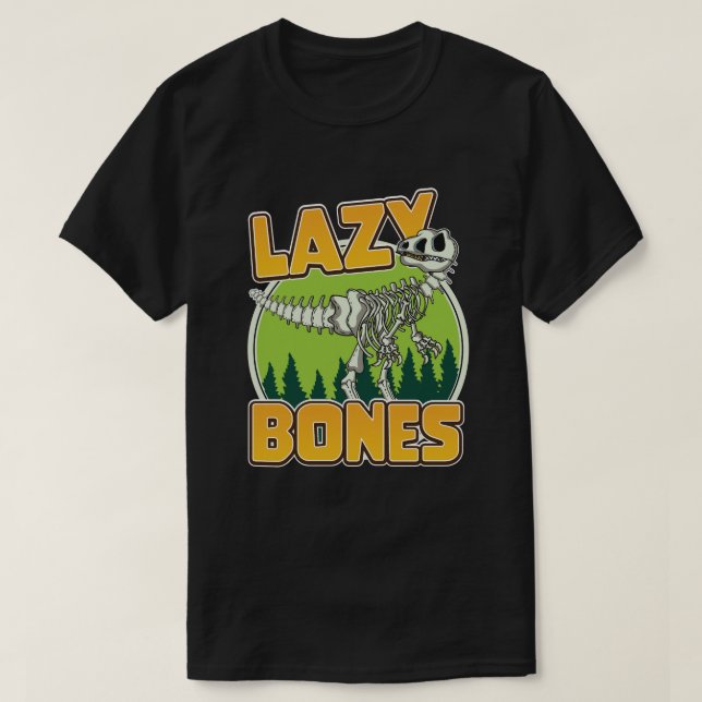 Camiseta Logotipo de dibujos animados de Lazy Bones (Diseño del anverso)