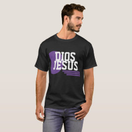 Camiseta Logotipo de Dios Morado Fe Jesús Modismo Cristiano