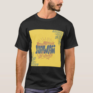 Camiseta Logotipo de diseño de Hawái: vibraciones tropicale