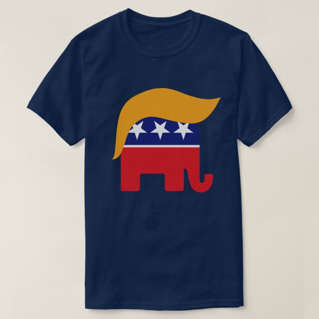 Camiseta Logotipo de elefante Donald Trump GOP (Diseño del anverso)