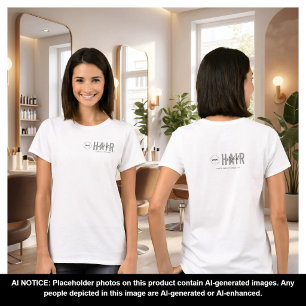 Camiseta Logotipo de empleado del personal de estilista de