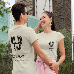 Camiseta Logotipo de empresa personalizado   Atrás Y Frente