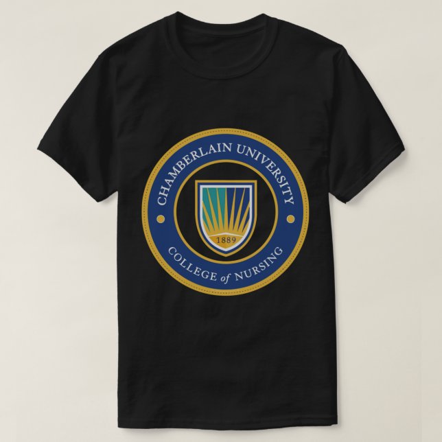 Camiseta logotipo de enfermería de la universidad chamberla (Diseño del anverso)