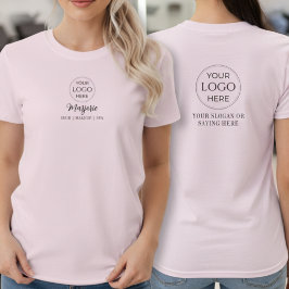 Camiseta Logotipo de escritura en rosa sonrosado para perso