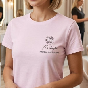 Camiseta Logotipo de escritura rosa sonrojado personal de m