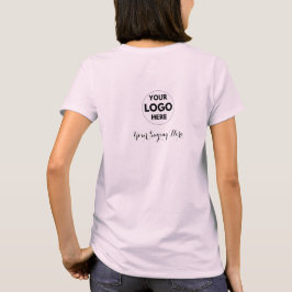 Camiseta Logotipo de escritura rosa sonrosado personalizado