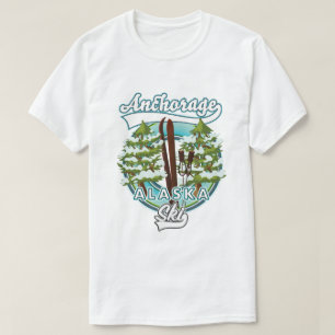 Camiseta logotipo de esquí de Anchorage Alaska
