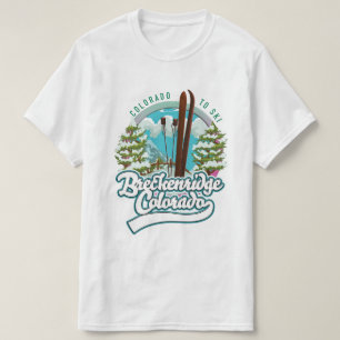 Camiseta Logotipo de esquí de Breckenridge, Colorado Vintag