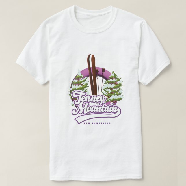 Camiseta Logotipo de esquí de Tenney mountain new hampshire (Diseño del anverso)
