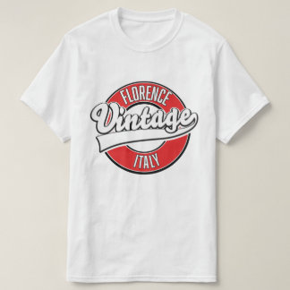 Camiseta logotipo de estilo florence italy vintage