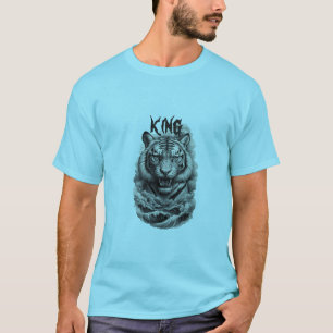 Camiseta Logotipo de estilo Oni de la cabeza del tigre Rey